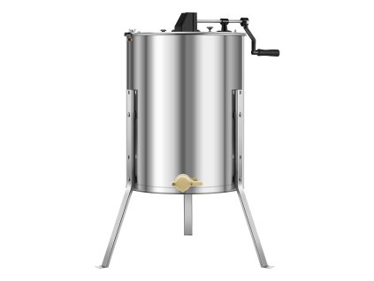 Ručná medometka 4/8 rámov, nerezový bubon, priehľadné viečko, stojan