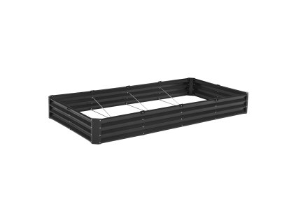 Vyvýšený kovový záhon, pozinkovaný, 8×4×1 ft, s otvoreným dnom