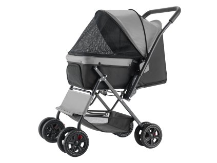 Kočík pre psy a mačky nosnosť 44 lbs, skladací, 4 kolesá, sieťové okná