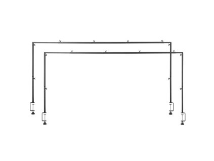 Stolový oblúkový rám na balóniky, 2 ks, výška 13"-42", dĺžka 28"-98"