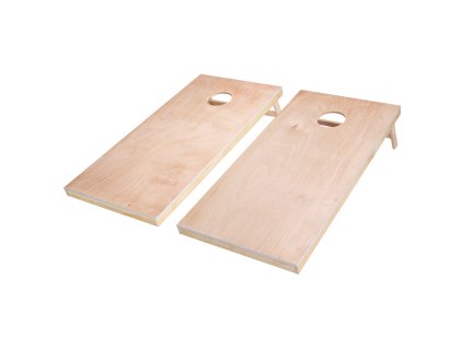 Súprava cornhole 4×2 ft, masívne drevené dosky, prenosné s obalom
