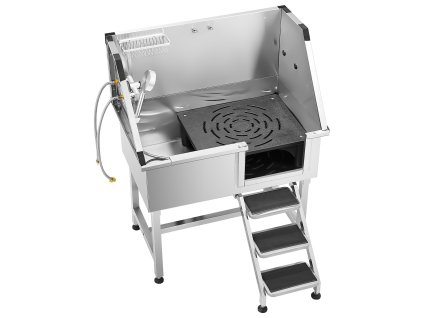 Umývacia vaňa 96.5 cm nerez, teplá/studená batéria sprcha, pravé dvere