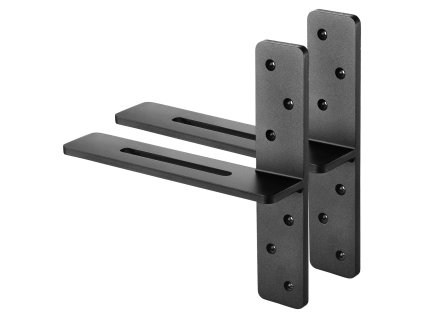 Konzola na poličku 2 ks, oceľová, nosnosť 90 kg, 304.8×73.5×304.8 mm