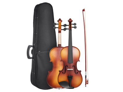 Husle 4/4 355mm masívne drevo matná hnedá sada pre začiatočníkov
