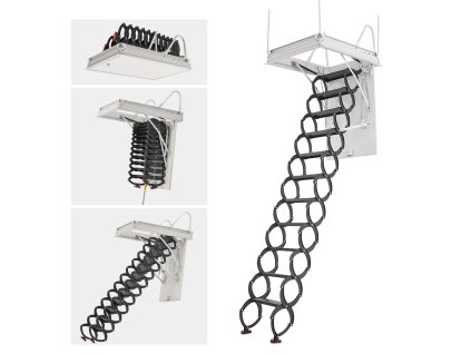 Schody do povaly nosnosť 660LBS/299.4KG 8.5–9.4 ft 39.4×27.5 inch