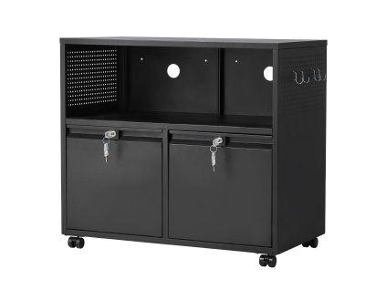 Kovová kartotéka 2 zásuvky, zámok, nastaviteľné lišty A4/legal/letter