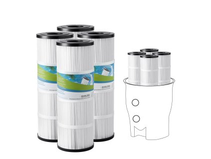 Filtračná vložka do bazéna a vírivky náhradná 4×80 sq. ft, balenie 4ks