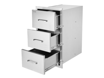 Nerezové trojité zásuvky do vonkajšej kuchyne 18.5"×22.5"×22.5"