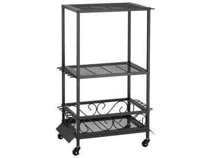 Stojan na 10 rybárskych prútov, mobilný vozík s kolieskami do garáže