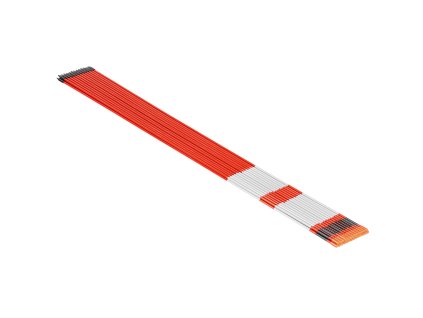 Reflexné tyče na príjazdovú cestu 500 ks 122 cm, 6,35 mm, vrtáky 12 in