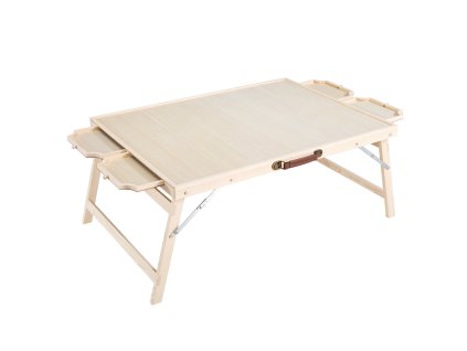 Stolík na skladačky 86×63 cm, skladací s 4 zásuvkami a krytom