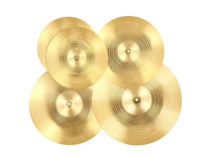 Set činelov 4 kusy 14", 16", 18", 20" (355/400/455/505 mm) pre bicie