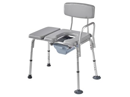 Toaletná stolička 4v1 pre seniorov, nosnosť 227 kg, 5 l vedro