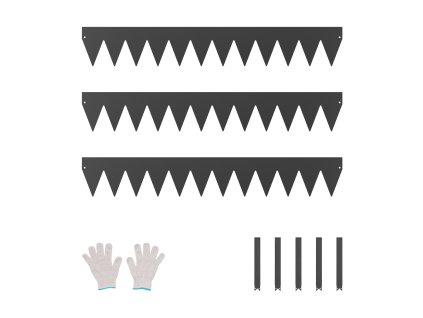 Kovový záhradný obrubník 3 ks 40 × 6 in ohybný hrdzuvzdorný na záhony