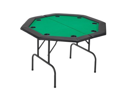 Skladací pokerový stôl 8-miestny, 1220 mm, filc, držiaky na poháre