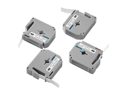 Páska do štítkovača 0.47 in/12 mm, 4 ks, čierna na bielej, vodotesná