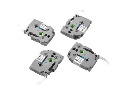 Pásky do štítkovača 4 ks 0.47 in / 12 mm čierny na bielom kompatibilné