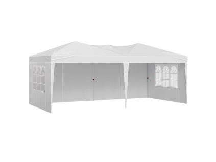 Prístrešok 5.9×2.96 m, 3 bočné steny, 2 okná, nastaviteľná výška