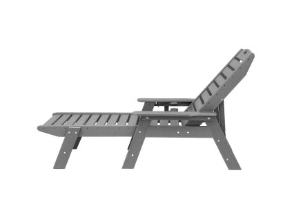 Polohovateľné záhradné lehátko s opierkou a držiakom, 181 kg, 6 polôh