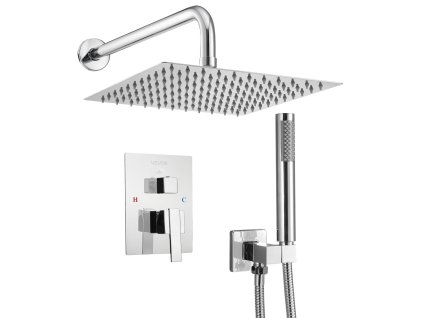 Sprchový systém 10-inch (25.4cm) štvorcová hlavica, ručná sprcha chróm