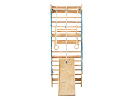 Švédsky rebrík na stenu 8 v 1, 15 úrovní, masívne drevo, 220lbs