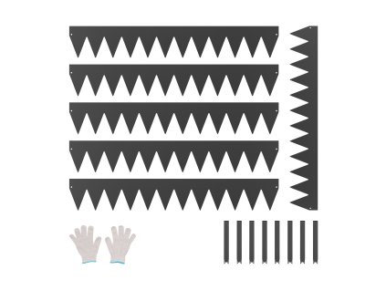 Záhradné kovové obrubníky 6 ks 40×6 in ohybné odolné proti korózii