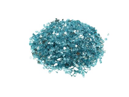 Sklenené kamienky do krbu 10 lbs / 4.5 kg 1/2-inch / 12.7 mm aqua blue