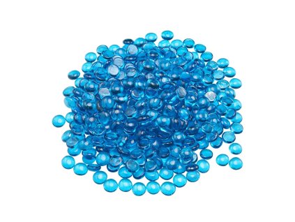 Sklenené korálky do ohňa 20 lbs / 9.0 kg, 3/4-inch / 19.05 mm, modrá