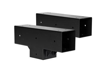Súprava pergolových t-tvarových konzol 2 ks, 92×92 mm, 3-cestné