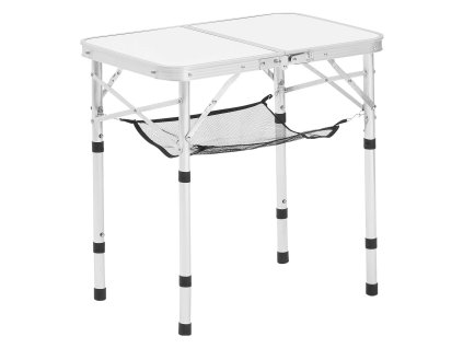Skladací stôl na kempovanie, nastaviteľná výška, 24×16in, hliník/mdf