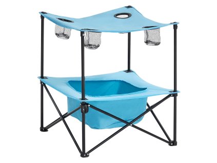 Skladací kempingový stôl 600D oxford nepremokavý, 4 držiaky, taška