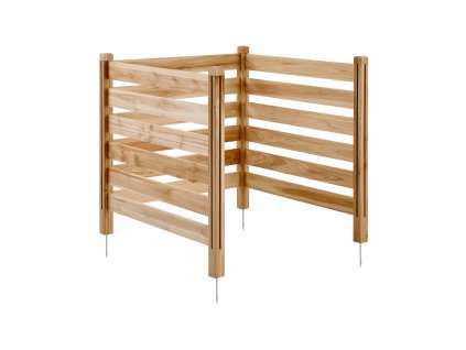 Plotová zástena 3 panely 36"×36" lamelová s kovovými kolíkmi