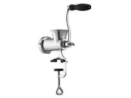 Ručný mlynček na mäso nerez 304 s kľukou, svorkou, 2 sitá, plnička