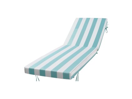 Vankúše na lehátko 203×66×9.8 cm, 2 ks, nepremokavé, zeleno-biely