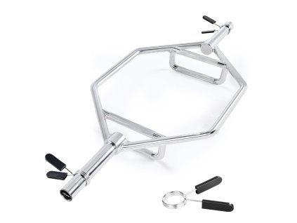 Trap bar (hex bar) 50 mm, nosnosť 360 kg, drážkované úchopy pre drepy