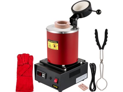 Elektrická taviaca pec 1350W, max 1150 ℃, 3 kg tyglík, forma na ingoty