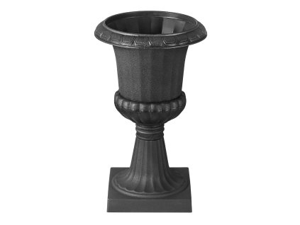 Súprava 2 plastových kvetináčov 25×42 cm čierne vnútorné a vonkajšie