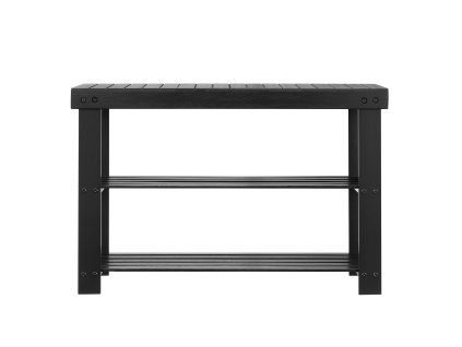 Lavica s botníkom 3-policová bambusová nosnosť 286 lbs 703×288×451 mm