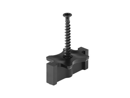 Skryté t-clip klipy pre terasy 500 ks pp s skrutkami 6,5 mm čierne