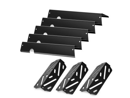 Ochranné lišty na gril 44 cm, porcelánom smaltovaná oceľ, 8 ks