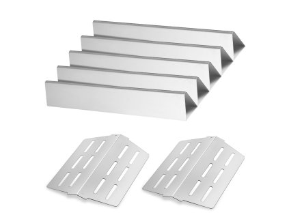 Lišty a deflektory tepla 44 cm nerez 7 ks pre 300 sériu e310 e320