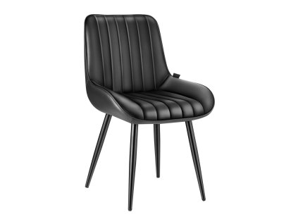 Jedálenské stoličky 4 ks, čalúnené látkou, hrubé sedáky, kovové nohy