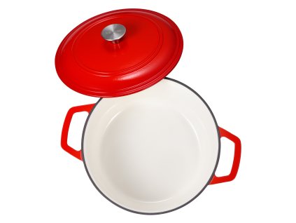 Liaty hrniec s emajlom 5.7L s pokrievkou, indukcia a rúra do 260 ℃