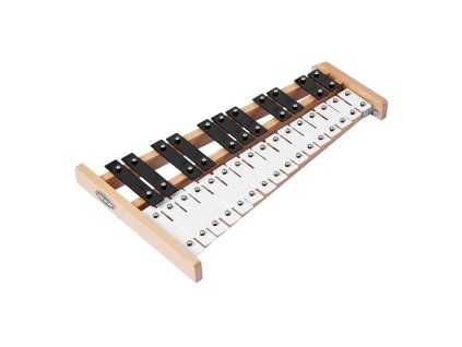 Glockenspiel 27 tónov, kovové klávesy, 4 paličky, obal, pre deti