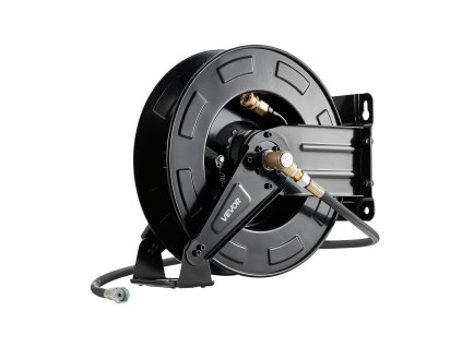 Navíjací bubon na hadicu 15.2 m × 9.5 mm, 4000 psi, oceľový na stenu