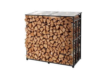 Stojan na drevo so šikmou strechou 143cm 1/4 cord 299kg lakovaný kov