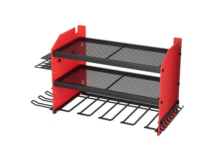 Nástenný organizér na náradie 3 vrstvy, 4 držiaky vrtákov bočné panely