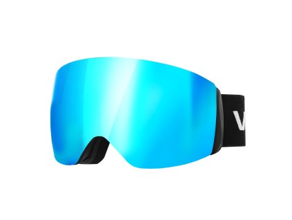 Lyžiarske okuliare bezrámové sférické, modrý revo, otg, ventilované