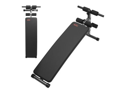 Sklopná lavica na brušáky s 5 polohami, protišmyk, nosnosť 226 kg