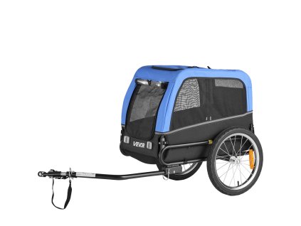 Cykloprívesok pre psa, nosnosť 30 kg, skladací rám, odrazka, vlajka